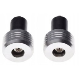 Colored rubber handlebar weight ends