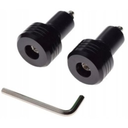 Rubber handlebar weight ends in different colors