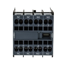 1 pcs - Siemens Auxiliary Contact, 4 Contact, 2NC + 2NO, Snap-On, Sirius Innovation