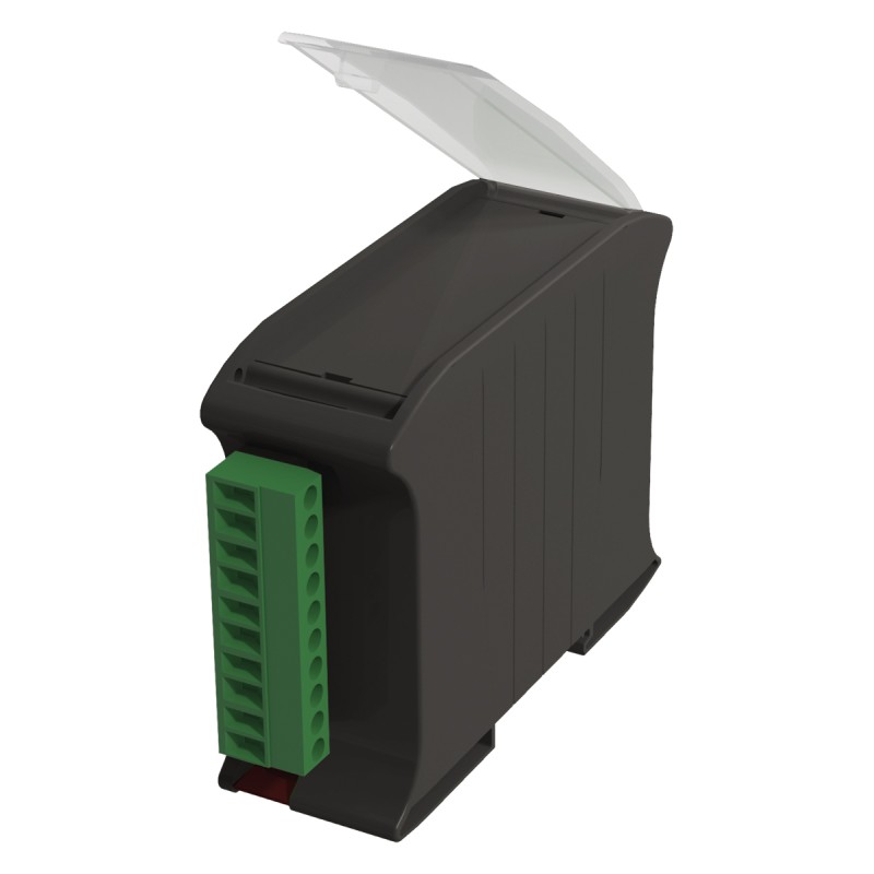 1 pcs - Italtronic Solid, Vented Enclosure Type Railbox Series , 101 x 35 x 79mm, ABS, Polycarbonate DIN Rail Enclosure