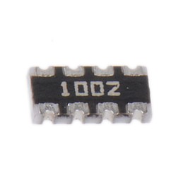 50 pcs - Bourns, CAT16 10kΩ ±1% Isolated Resistor Array, 4 Resistors, 0.25W total, 1206 (3216M), Concave
