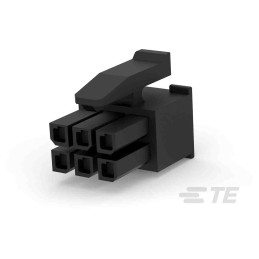 1200 pcs - TE Connectivity, Micro MATE-N-LOK Female PCB Connector Housing, 3mm Pitch, 6 Way, 2 Row