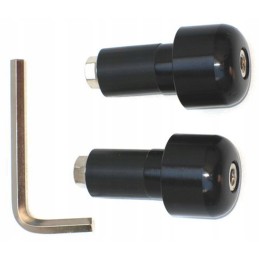 The end of the handlebar end of the shifter is black, oval