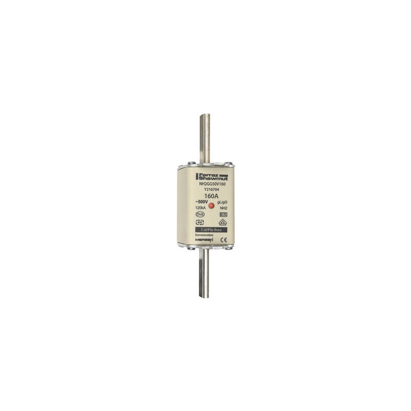 1 pcs - Mersen 160A NH Fuse, NH 2, 500V ac