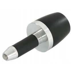 22 mm black and silver CNC handlebar ends