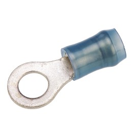 50 pcs - TE Connectivity, PIDG Insulated Ring Terminal, M5 Stud Size, 1mm² to 2.6mm² Wire Size, Blue