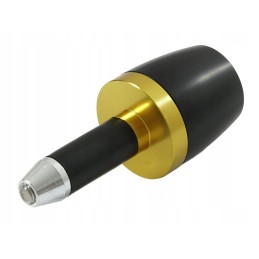 22 mm black and gold CNC handlebar ends
