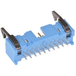 1 pcs - TE Connectivity AMP-LATCH Series Straight Through Hole PCB Header, 20 Contact(s), 2.54mm Pitch, 2 Row(s), Shrouded