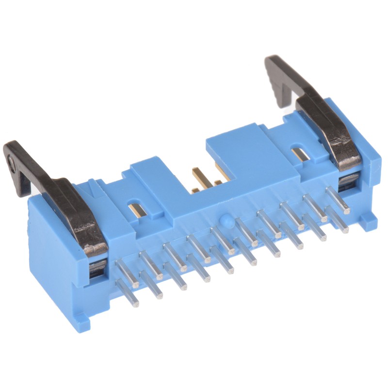 1 pcs - TE Connectivity AMP-LATCH Series Straight Through Hole PCB Header, 20 Contact(s), 2.54mm Pitch, 2 Row(s), Shrouded