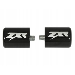 Black handlebar ends for Kawasaki ZX R