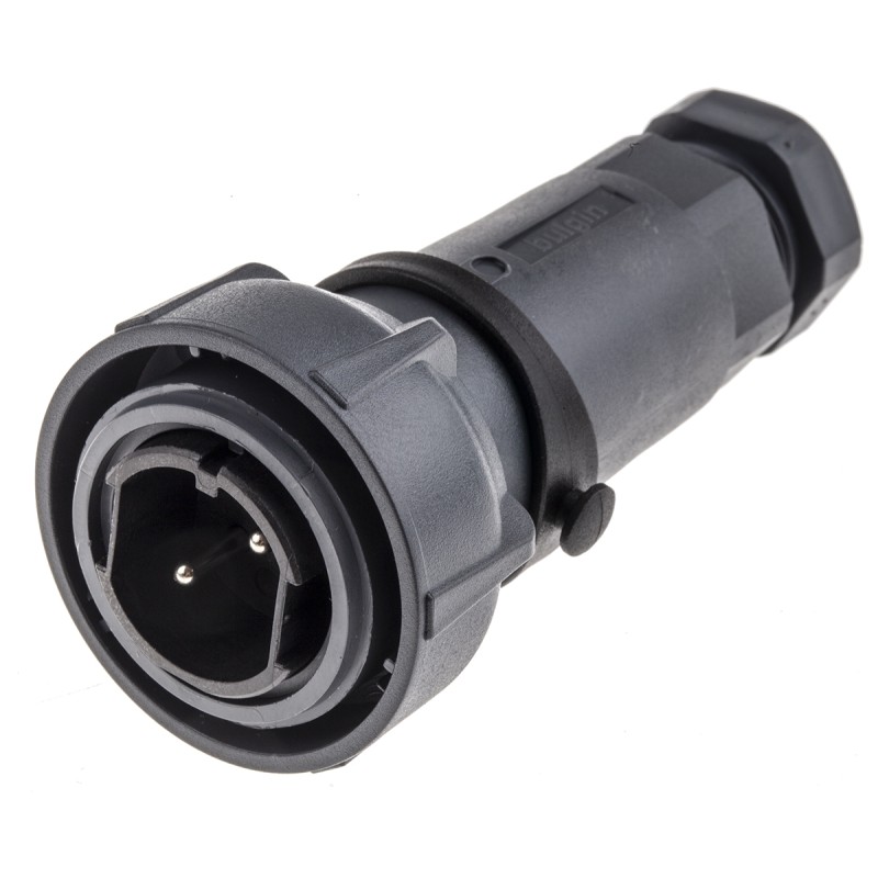 1 pcs - Bulgin Circular Connector, 2 Contacts, Cable Mount, Plug, Male, IP66, IP68, IP69K, Buccaneer 7000 Series