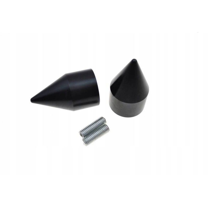 Black cone handlebar ends for Kawasaki ZX Z