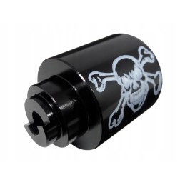 Black skull handlebar ends for Honda