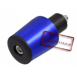 Blue aluminum handlebar weight ends