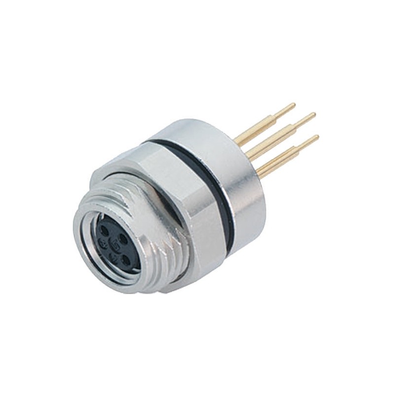 1 pcs - Binder Circular Connector, 6 Contacts, Panel Mount, M8 Connector, Socket, Female, IP65, IP67, 718 Series