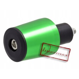 Green aluminum handlebar weight ends