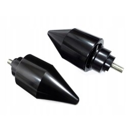 Black sharp point handlebar ends for Honda