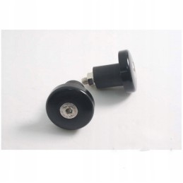 17mm black handlebar weight ends, set