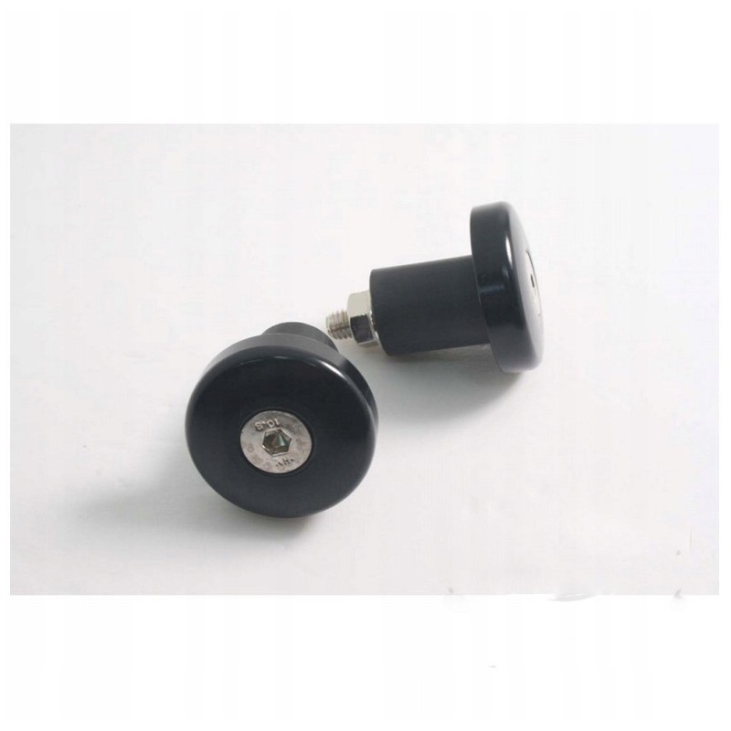 17mm black handlebar weight ends, set