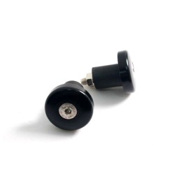 17mm black handlebar weight ends, set