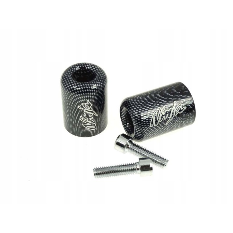 Carbon handlebar ends ninja logo 13229