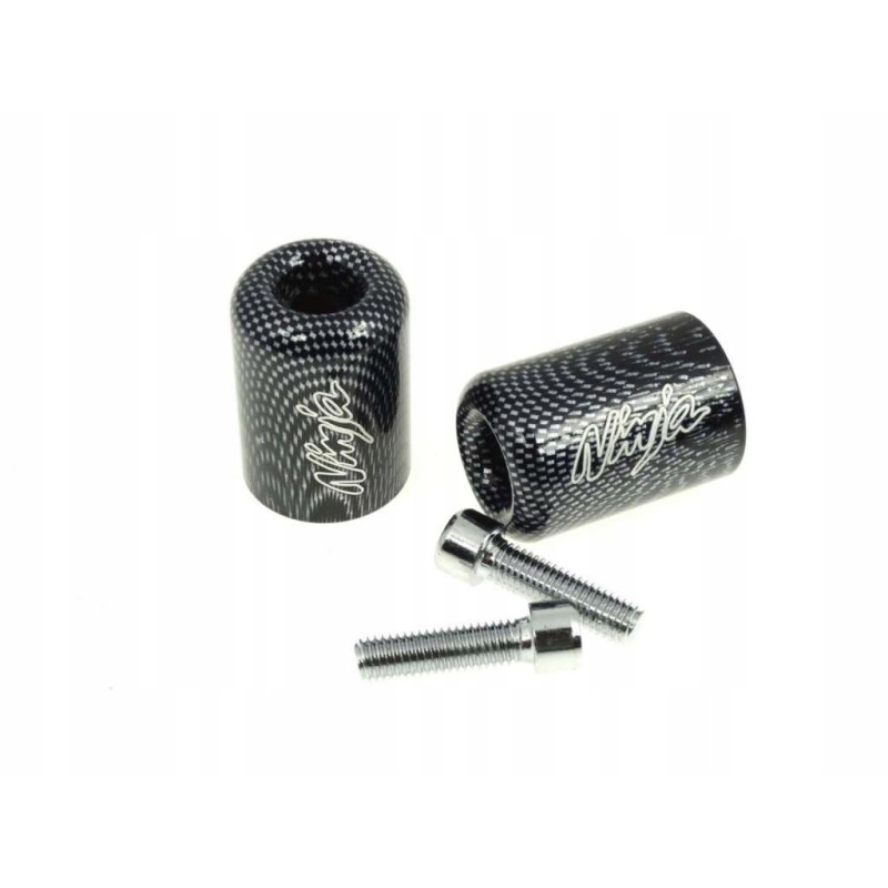 Carbon handlebar ends ninja logo 13229