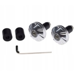 Rieju short silver handlebar ends