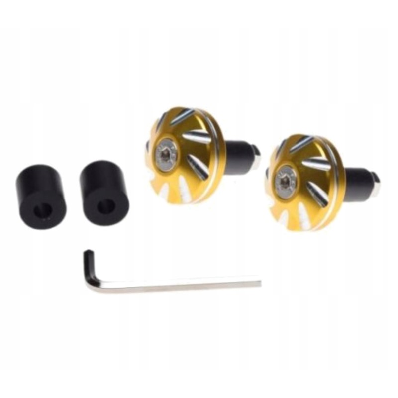 Kinroad short gold handlebar ends