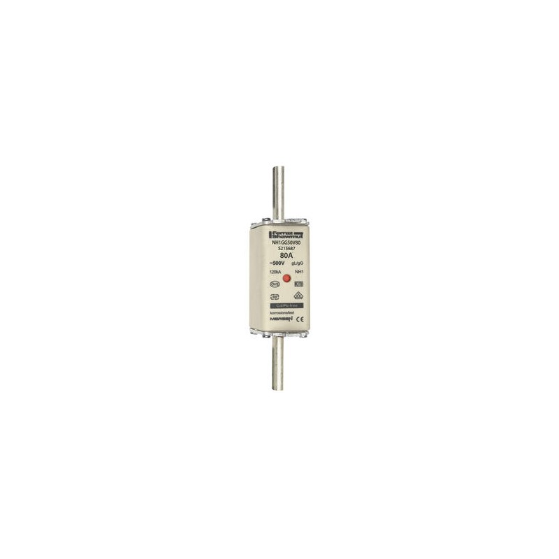 1 pcs - Mersen 80A NH Fuse, NH 1, 500V ac