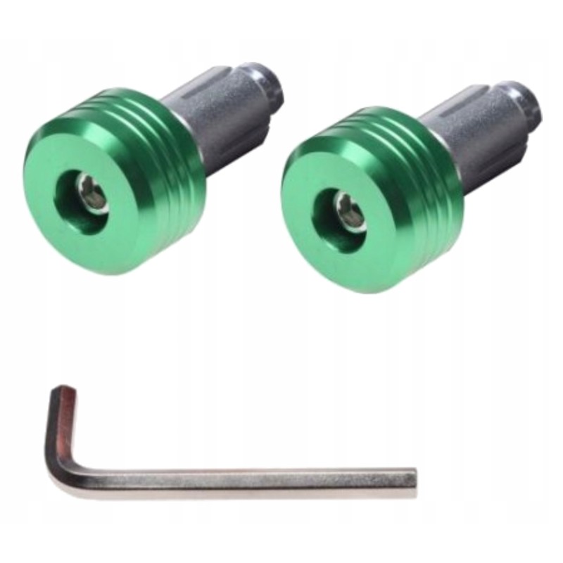 Kawasaki zip handlebar ends, green