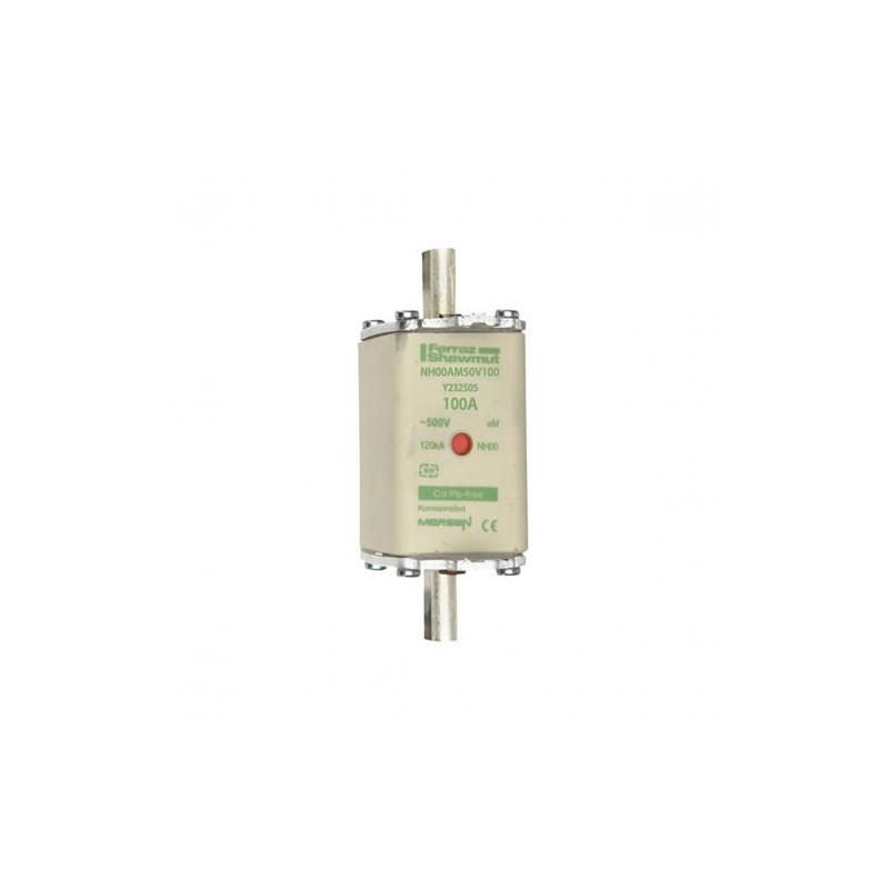 1 pcs - Mersen 100A NH Fuse, NH 00, 500V ac