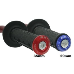 Zeta handlebar ends 29mm blue 2 pcs ze48 7007