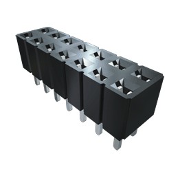 1 Box of 1 - Samtec SLW Series Straight Through Hole Mount PCB Socket, 6-Contact, 1-Row, 2.54mm Pitch, Solder Termination