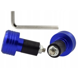 Handlebar ends with blue weights