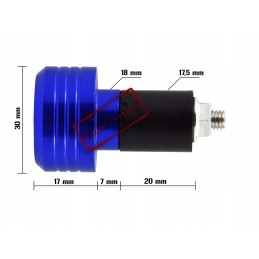 Handlebar ends with blue weights