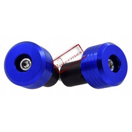 Handlebar ends with blue weights