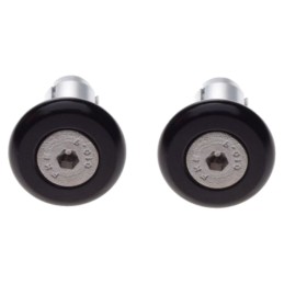 Vespa short black handlebar ends