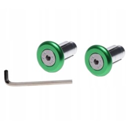 Vespa short green handlebar ends