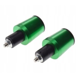 2x long green aluminum handlebar ends