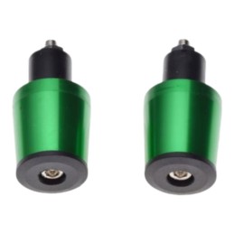 2x long green aluminum handlebar ends