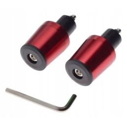 Long red aluminum handlebar ends
