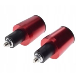 Long red aluminum handlebar ends