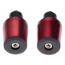 Long red aluminum handlebar ends