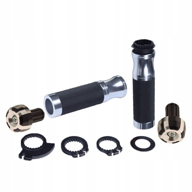 Handlebar weights white silver shifters suzuki yamaha kawasaki honda