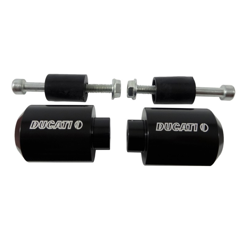 Black handlebar ends for Ducati