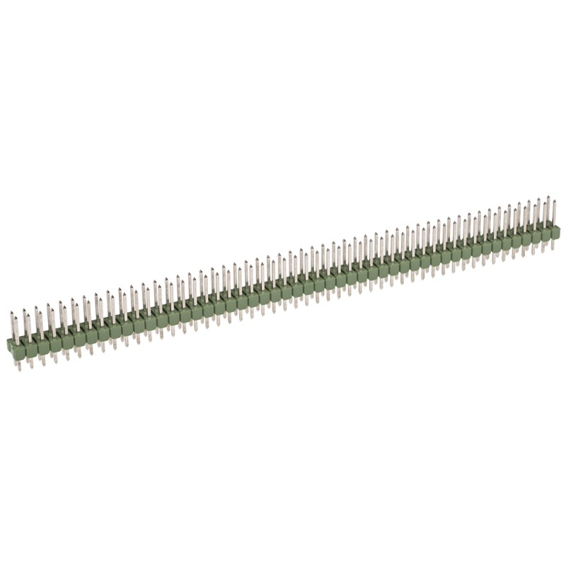 150 pcs - TE Connectivity AMPMODU MOD II Series Straight Through Hole Pin Header, 100 Contact(s), 2.54mm Pitch, 2 Row(s),