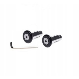 Black split handlebar weight ends
