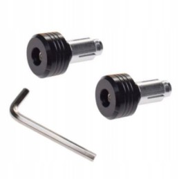 Black motorcycle handlebar ends