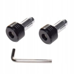 Black motorcycle handlebar ends