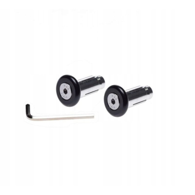 Black split handlebar weight ends